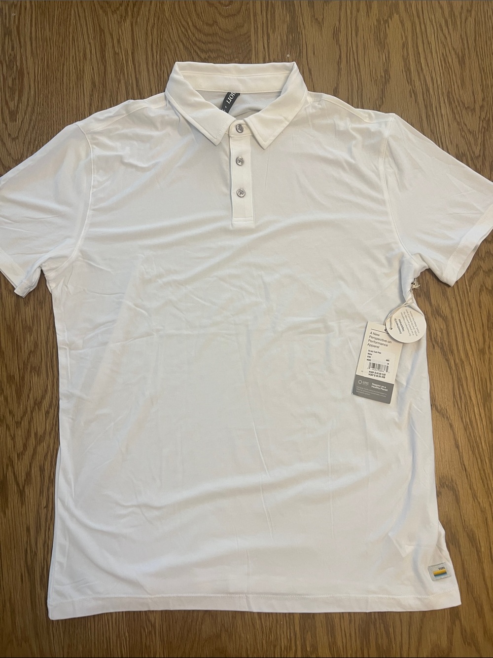 Vuori Men's White Short-Sleeve Polo